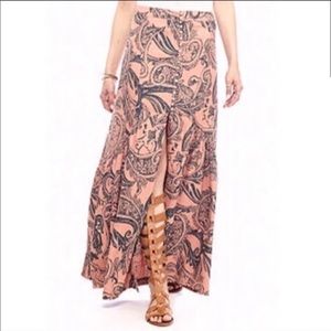 Free People Smooth Sailing Button Front Maxi Skirt